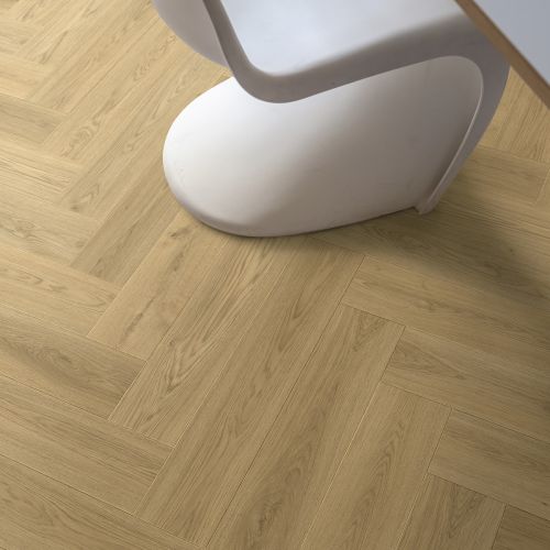 Pergo Waterproof Vinyl Herringbone Flooring - Vorma Pad Pro Beige Norwegian Oak - 630mm x 126mm - 0.794m2 per pack (21001)