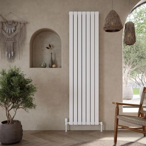 Alonso Double 1600mm x 476mm Designer Radiator - White (16029)