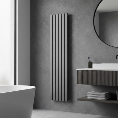 Alonso Double 1800mm x 408mm Designer Radiator - Anthracite (16037)