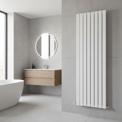 Alonso Double 1800mm x 544mm Designer Radiator - White (16033)
