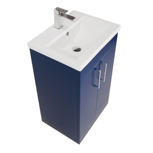 Austin 500mm 2 Door Floorstanding Vanity Unit & Basin - Gatsby Blue