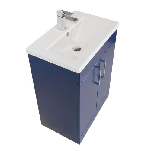 Austin 600mm 2 Door Floorstanding Vanity Unit & Basin - Gatsby Blue