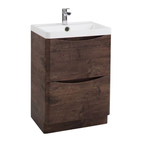 Baltimore 500mm Floorstanding Vanity Unit & Basin - Chestnut (12764)