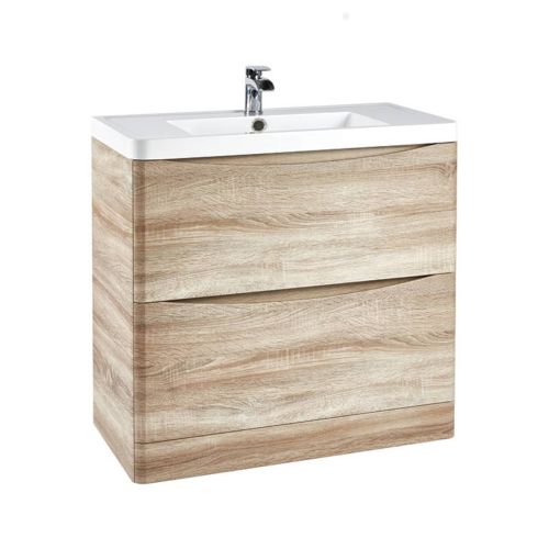 Baltimore 900mm Floorstanding Vanity Unit & Basin - Bardolino Oak (9980)