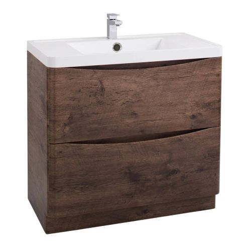 Baltimore 900mm Floorstanding Vanity Unit & Basin - Chestnut (11197)