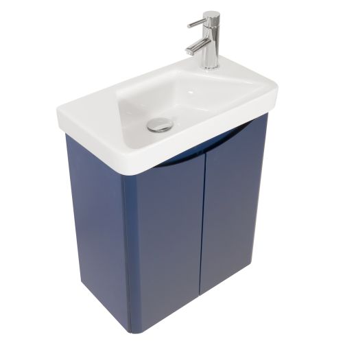 Happi 500mm Wall Hung Vanity Unit & Basin - Cobalt Blue (16397)