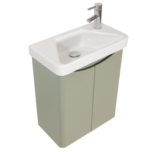 Happi 500mm Wall Hung Vanity Unit & Basin - Lux Green (16394)