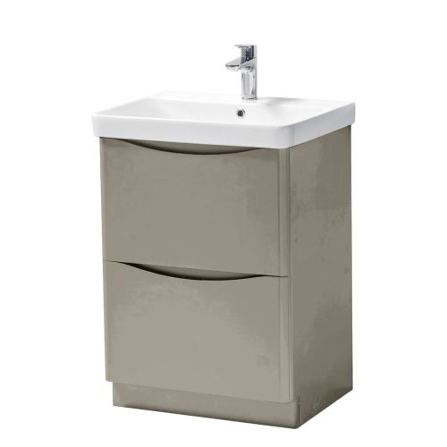 Happi 600mm Floorstanding Vanity Unit & Basin - Lead Colour (12303)