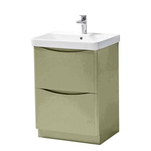 Happi 600mm Floorstanding Vanity Unit & Basin - Normandy Grey (12304)