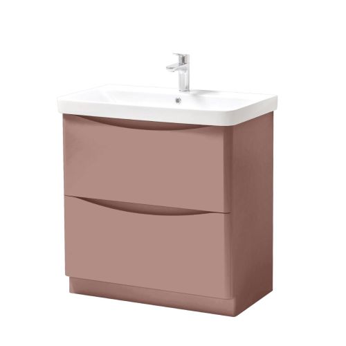 Happi 800mm Floorstanding Vanity Unit & Basin - Blush 