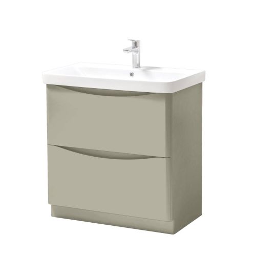 Happi 800mm Floorstanding Vanity Unit & Basin - French Grey Dark 