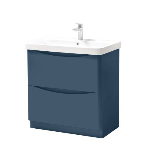 Happi 800mm Floorstanding Vanity Unit & Basin - Hicks Blue 