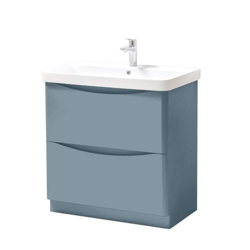 Happi 800mm Floorstanding Vanity Unit & Basin - James' Blue 