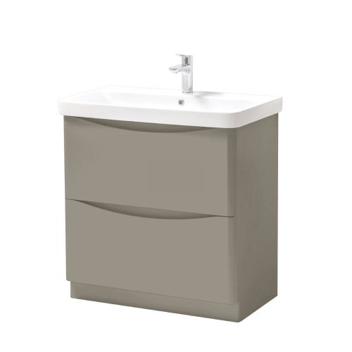 Happi 800mm Floorstanding Vanity Unit & Basin - Lead Colour 