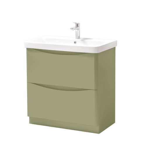 Happi 800mm Floorstanding Vanity Unit & Basin - Normandy Grey 