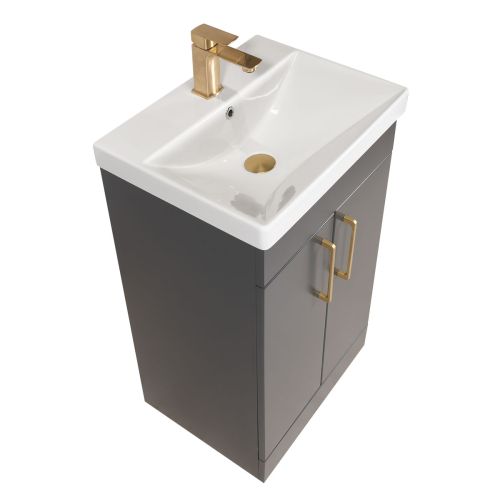 Hayden 500mm 2 Door Floorstanding Vanity Unit & Basin - Anthracite