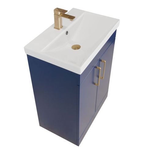 Hayden 600mm 2 Door Floorstanding Vanity Unit & Basin - Gatsby Blue