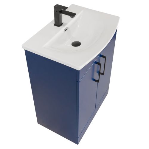 Luan 500mm 2 Door Floorstanding Vanity Unit & Basin - Gatsby Blue