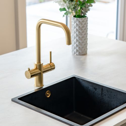 Eliseo Ricci Instant Boiling Water Kitchen Tap - Brushed Brass (16272)