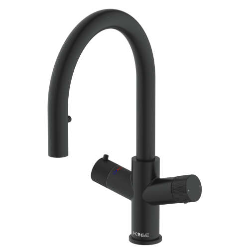 4 in 1 Boiling Water Tap Pull Out U Spout - Black