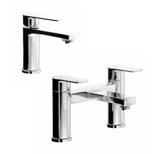 Abode Flux Basin Mixer & Bath Filler Pack (13457)