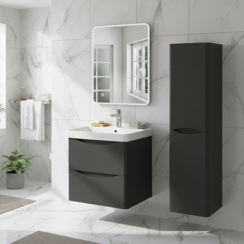 Happi 600mm Bathroom Bundle - Matt Anthracite (12795)