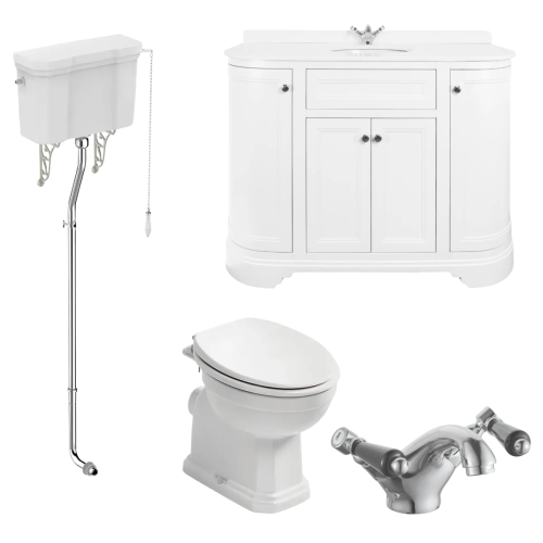 Ideal Standard Waverley High Level Toilet and Kingsbury 1200mm Vanity Deal