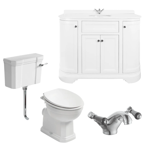 Ideal Standard Waverley Low Level Toilet and Kingsbury 1200mm Vanity Deal