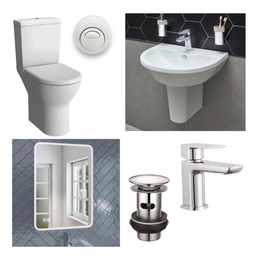 Vitra Toilet & Basin Chrome Bundle