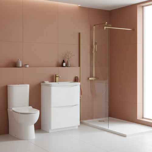Walk In Shower Complete Suite Pack - Brushed Brass (15914)