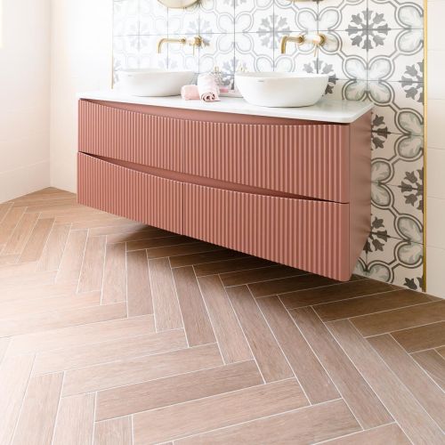 Burdeos Wood Herringbone 9.9 x 49.2cm Porcelain Tile - 0.73sqm perbox (12783)