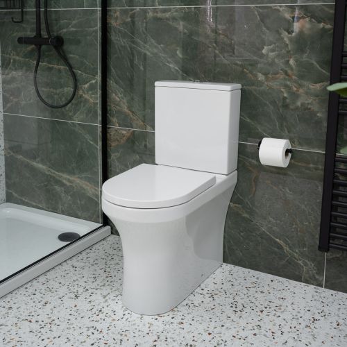 Cali Comfort Height Rimless Fully Back to Wall Toilet & Soft Close Seat (12509)