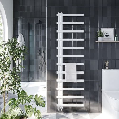 Clark 1150 x 500mm Heated Towel Rail - White  (16068)