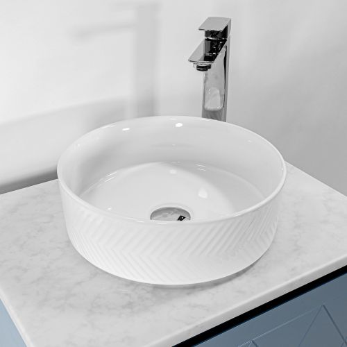 Objekt Ceramica Tahoe 360mm Counter Top Basin - Chevron Design