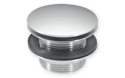 McAlpine 1½" Chrome Plated Brass Bath - Waste Backnut Model: 70mm Flange with Spring-Loaded Mushroom Plug (5373)