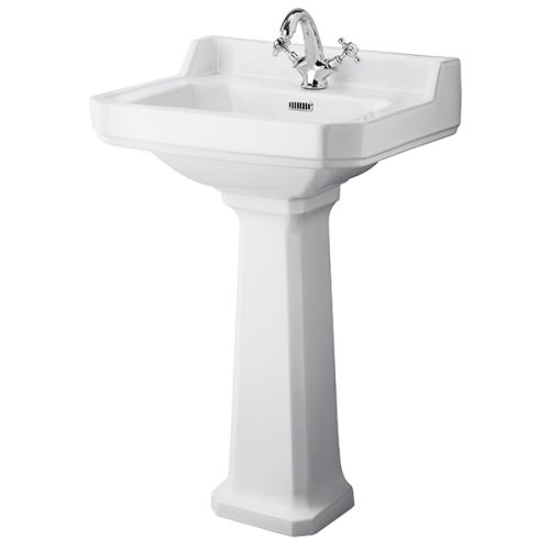 Richmond 560mm 1 Tap Hole Basin & Full Pedestal (10790)