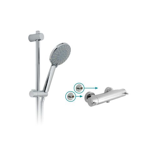 Vado celsius thermostatic evolve 4 function slide rail shower kit (4324)