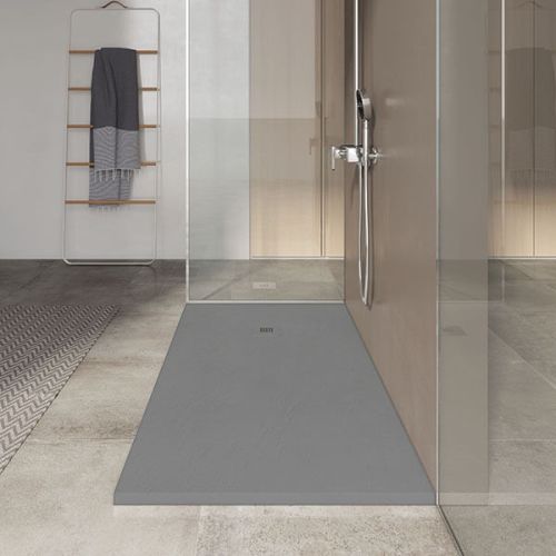 Poalgi 1700 x 800mm Slate Wetroom Tray & Waste - Cemento (1735)