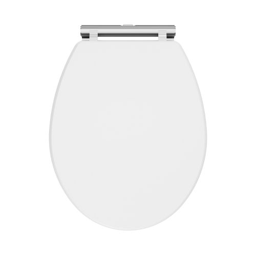 Nuie Soft Close Wooden Toilet Seat - Satin White (18889)