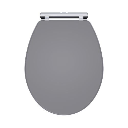 Nuie Soft Close Wooden Toilet Seat - Satin Grey (18890)