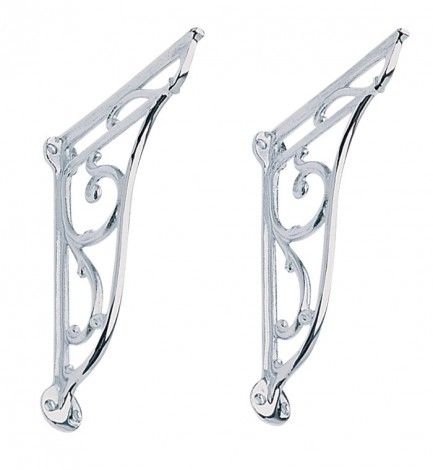 Heritage Chrome Ornate Brackets (7283)