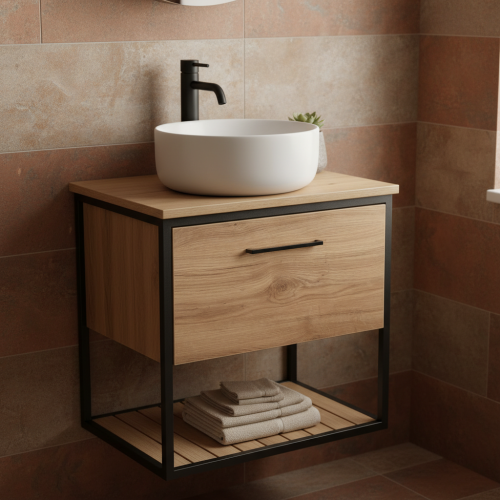 Croft 650mm Wall Mounted Unit with Countertop (16248)