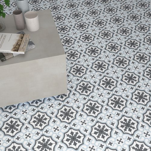 Chelsea Sky 45 x 45cm Porcelain Pattern Tile - 1.22 sqm perbox