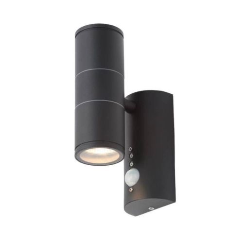 Forum Coast CZ-29319-BLK Islay Up/Down LED Wall Light with PIR Sensor - Black (11938)