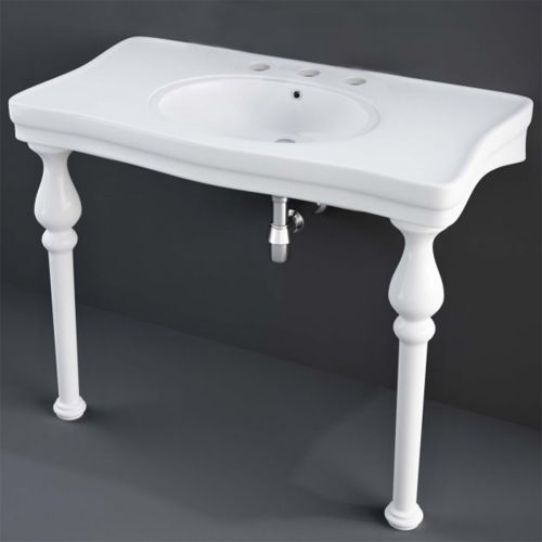 RAK 1050mm Washington 3 Tap Hole Console Basin & Ceramic Legs
