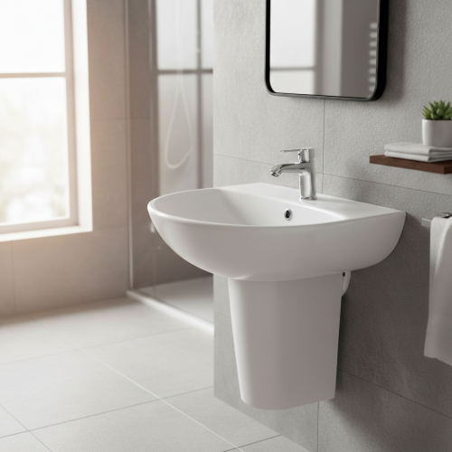 Deia/Belini 500mm Basin & Semi Pedestal