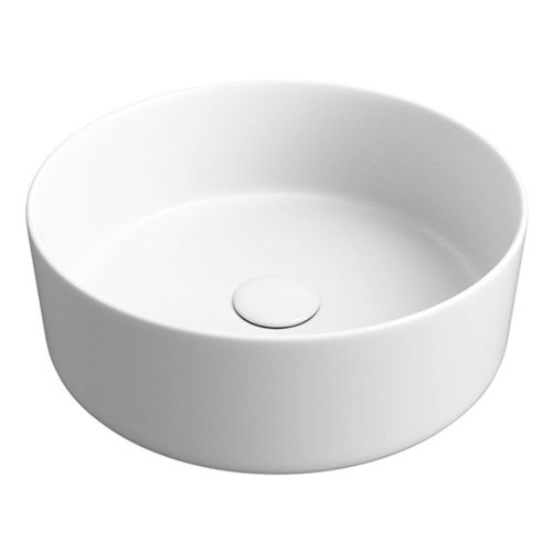 Ari Design Luxembourg 355mm Ceramic Round Counter Top Basin & Waste - Matt White