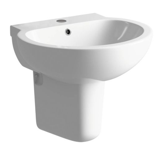 Ari Design Madrid 535x490mm 1 Tap Hole Basin & Semi Pedestal