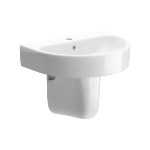 Ari Design Budapest 555x430mm 1 Tap Hole Basin & Semi Pedestal