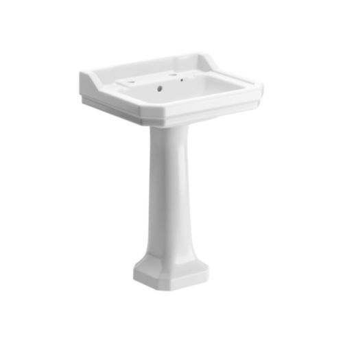 Moods Sherbourne 2 Tap Hole Basin & Full Pedestal  (13662)